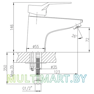 Смеситель Haiba HB1063 картинка 2